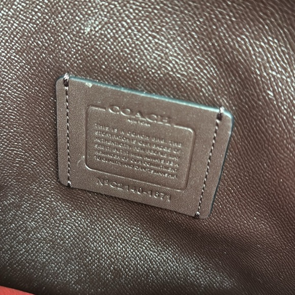 COACH MOLLIE TOTE BAG 25 BLACK/RED - Picture 8 of 9